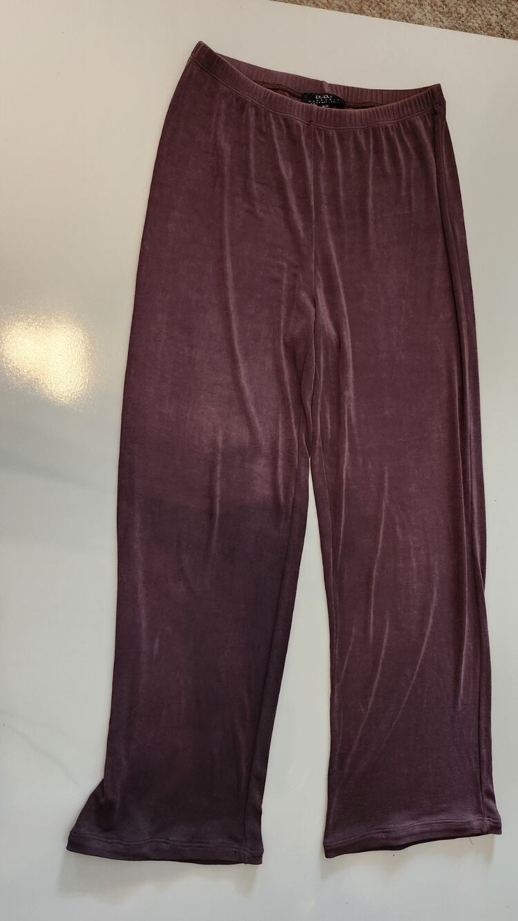 BCBG Max Azria Essentials Women's Size M Mauve Purple Knit Ribbed Pants #432